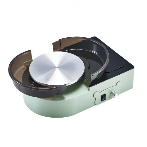 Koduva VEVOR mini keramikos žiedimo staklės, 158 mm, pirmyn ir atgal, reguliuojamas greitis, žalia