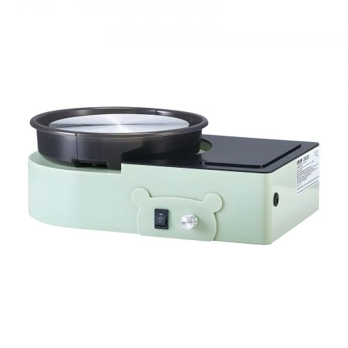 Koduva VEVOR mini keramikos žiedimo staklės, 158 mm, pirmyn ir atgal, reguliuojamas greitis, žalia