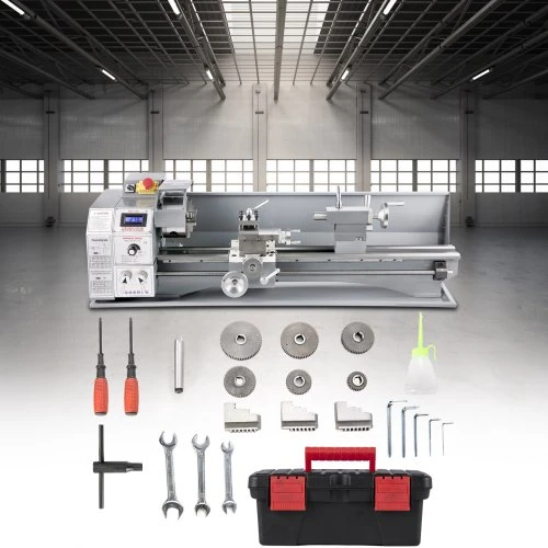 Koduva VEVOR mini metalo tekinimo staklės 750 W, 50–3000 aps./min., 220 x 600 mm