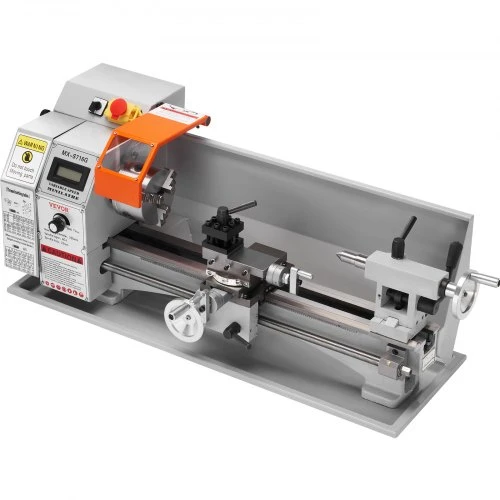 Koduva VEVOR mini metalo tekinimo staklės, 800 W, 150–2500 aps./min, 17,8 cm x 40,7 cm