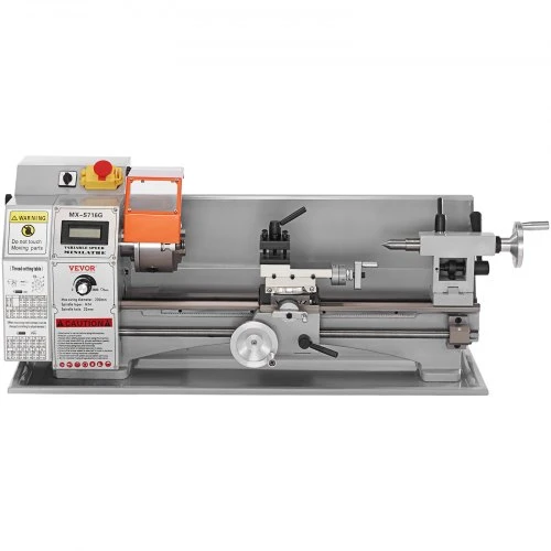 Koduva VEVOR mini metalo tekinimo staklės, 800 W, 150–2500 aps./min, 17,8 cm x 40,7 cm