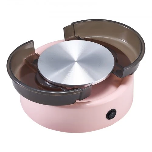 Koduva VEVOR mini puodžiaus ratas, 158 mm sukamasis diskas, pirmyn ir atgal, reguliuojamas greitis, rožinis