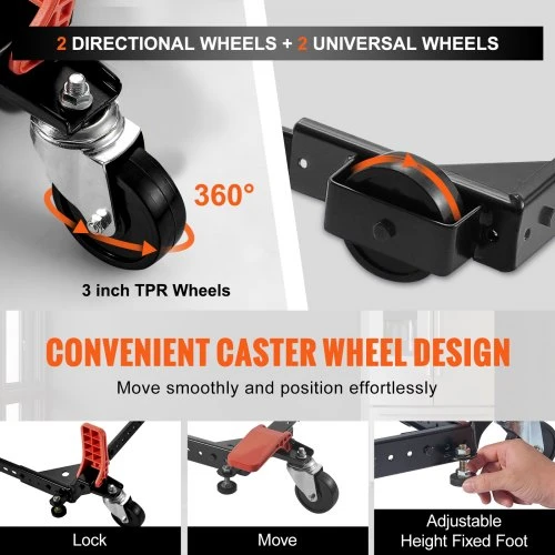 VEVOR Mobilus pagrindas, 500 lb keliamoji galia, reguliuojamas nuo 12" x 12" iki 36" x 36"