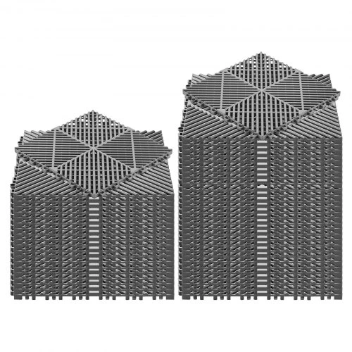 VEVOR Moduliniai drenažo kilimėliai, 310 x 310 mm, pilki, 50 vnt.