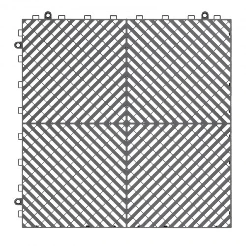 VEVOR Modulinis drenažo kilimėlis, 15,7 x 15,7 col., 24 vnt., pilkas