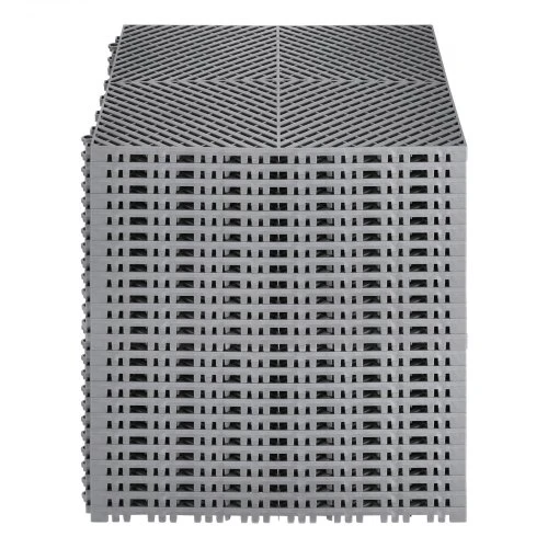 VEVOR Modulinis drenažo kilimėlis, 15,7 x 15,7 col., 24 vnt., pilkas