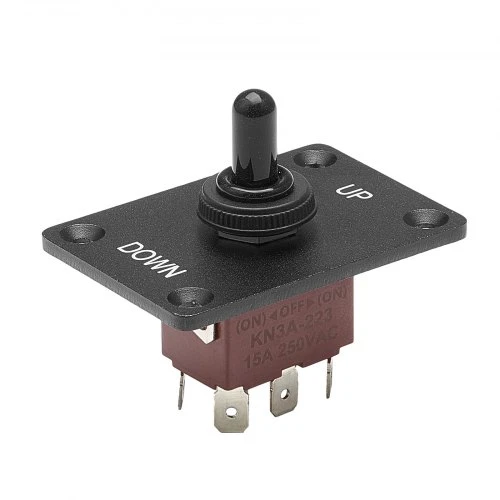 VEVOR Momentinis perjungimo jungiklis, 6 kontaktų, (ON)-Off-(ON), 12 V/30 A, 250 V/15 A, su montavimo skydeliu