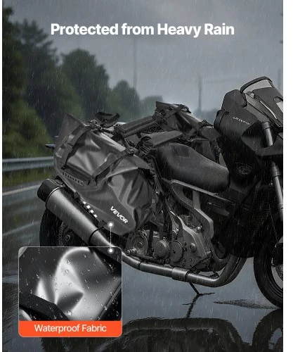 VEVOR Motociklo balandinės 28 l (14 l x 2), juodos