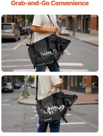 VEVOR Motociklo balandinės 28 l (14 l x 2), juodos