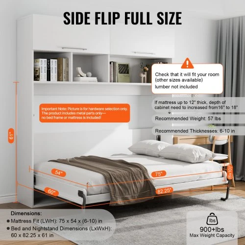 VEVOR Murphy bed kit, pilno dydžio, YFHFU243