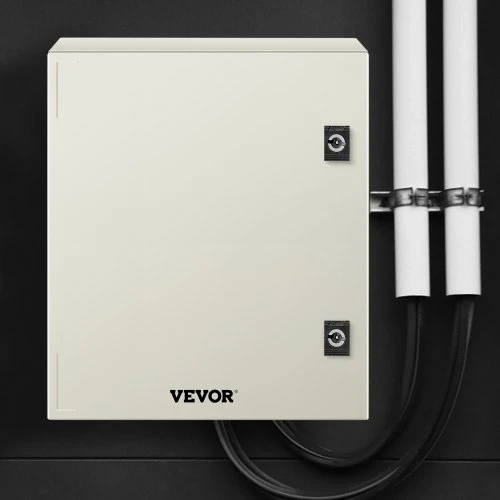 VEVOR NEMA 4X stiklo pluošto elektros dėžė, 40 x 30 x 20 cm, IP66, su montavimo plokšte