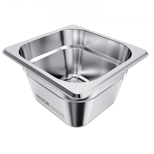 VEVOR Nerūdijančio plieno gastro indai, 1/6 dydis, 100 mm gylio, 1,7 l, 6 vnt.