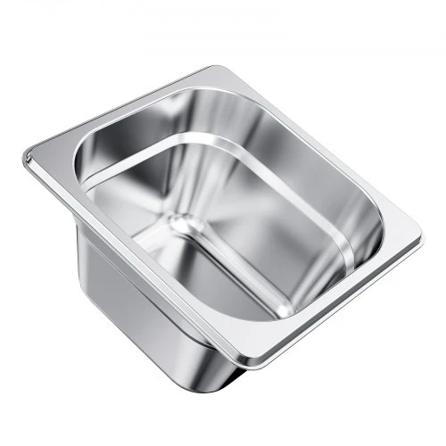 VEVOR Nerūdijančio plieno gastro indai, 1/6 dydis, 100 mm gylio, 1,7 l, 6 vnt.