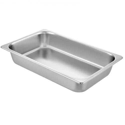Koduva VEVOR nerūdijančio plieno hotelinis indas, 6 vnt., 13 l, gilus, 537 x 330 x 90 mm