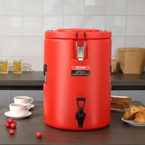 VEVOR Nerūdijančio plieno izoliuotas gėrimų dispenseris, 17,2 l, su čiaupo rankena