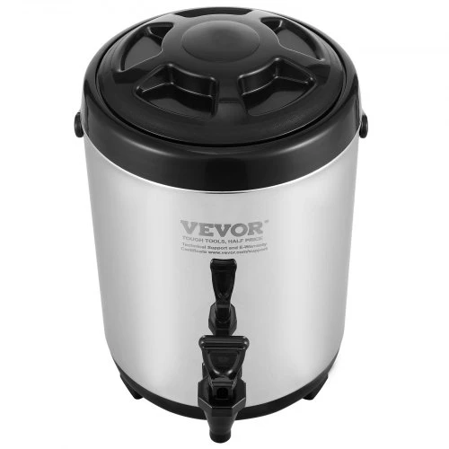VEVOR Nerūdijančio plieno izoliuotas gėrimų dozatorius, 6 l, su čiaupu