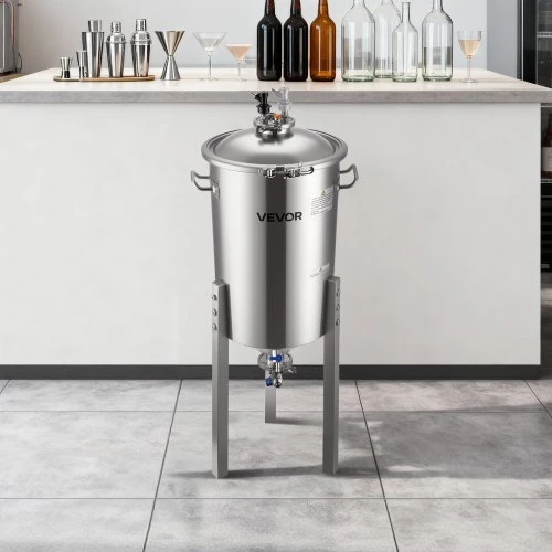 VEVOR Nerūdijančio plieno kūginis fermenteris, 30 l, namų alaus ir vyno fermentacijai