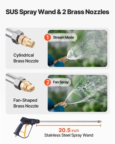 VEVOR Nerūdijančio plieno purkštuvas 17 l, oranžinis