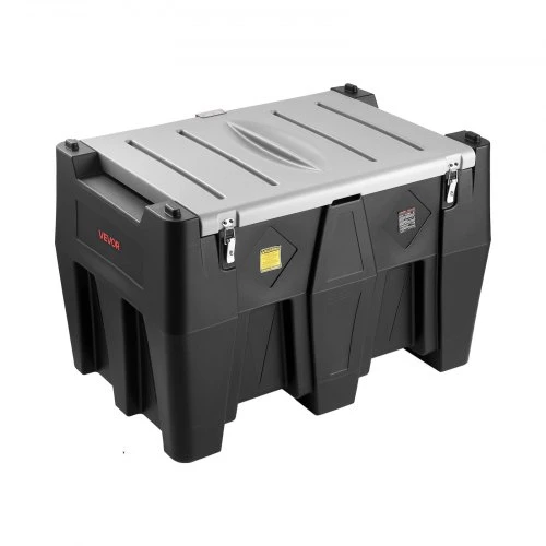 VEVOR Nešiojama dyzelino talpa, 484,5 l, 10 GPM, 12 V siurblys, 4 m žarna, juoda