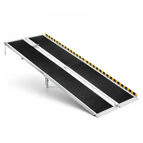 VEVOR Nešiojama neįgaliųjų vežimėlio rampa, 2135 mm, sulankstoma aliuminio, neslystanti, 800 lbs