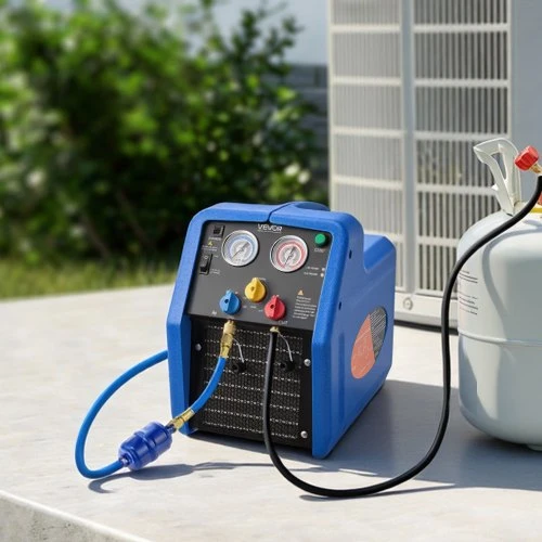VEVOR Nešiojama šaltnešio susigrąžinimo mašina, 1 HP, 220 V, 50 Hz, dviejų cilindrų