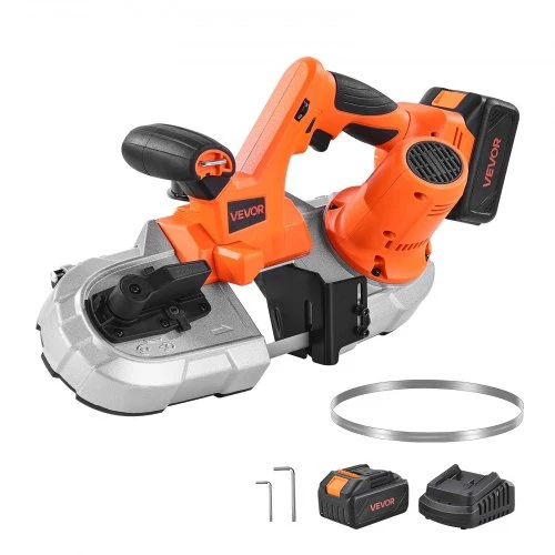 VEVOR Nešiojamas juostinis pjūklas BW2110, 65 x 65 mm, 20 V, 360 W