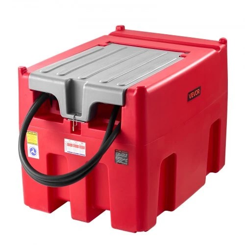 VEVOR Nešiojamas kuro perpylimo bakas 440 l, 12 V, 38 l/min, su siurbliu, 4 m žarna
