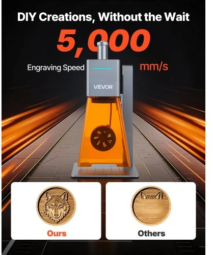 VEVOR Nešiojamas lazerinis graviruoklis ir pjaustytuvas, 12W, 5000 mm/s, Nano Pro