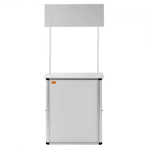 VEVOR Nešiojamas parodų podiumo stalas, 78,5 × 38 × 181,5 cm, baltas, sulankstomas