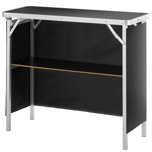 VEVOR Nešiojamas parodų podiumo stalas, 97,5 × 38,5 × 87 cm, juodas, sulankstomas