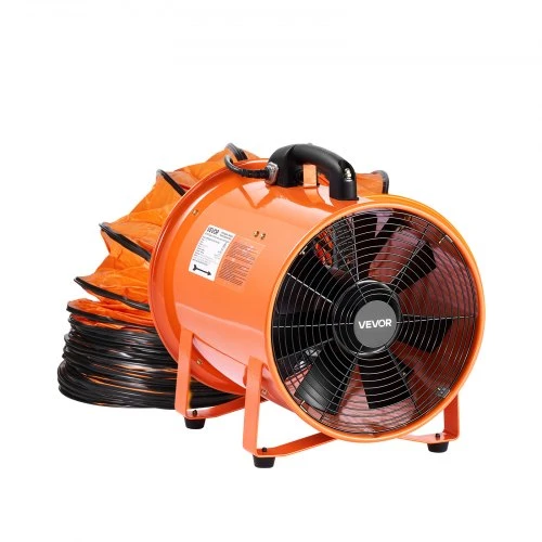 Koduva VEVOR nešiojamas ventiliatorius 300 mm, 2 greičių, 2894 CFM, oranžinis