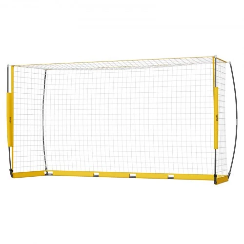 VEVOR Nešiojami futbolo vartai 12 x 6 ft, plieninė ir stiklo pluošto konstrukcija, su nešiojamu krepšiu, geltoni