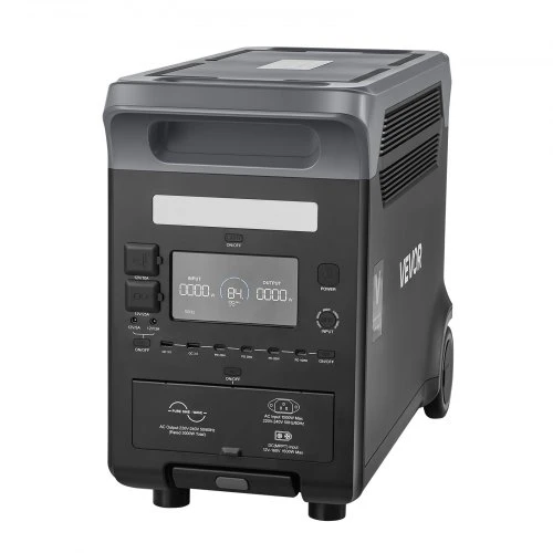 VEVOR Nešiojamoji elektros stotis, 3000 W, 3072 Wh LiFePO₄, 13 išėjimų