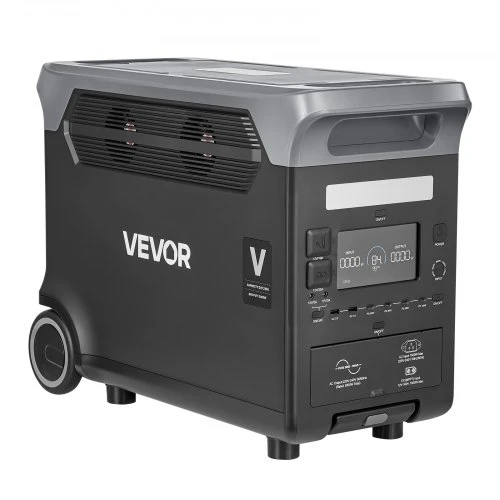 VEVOR Nešiojamoji elektros stotis, 3000 W, 3072 Wh LiFePO₄, 13 išėjimų