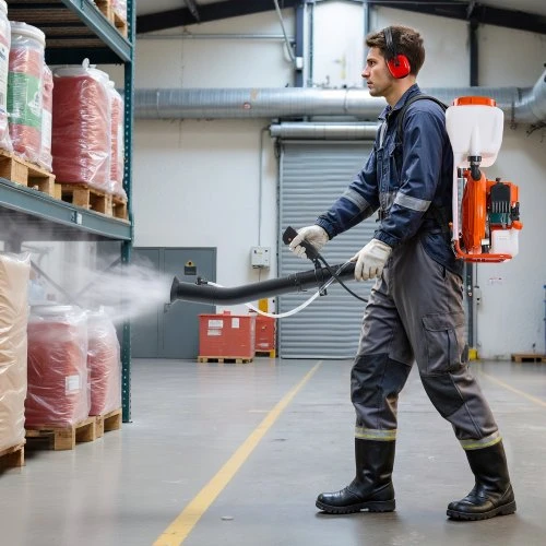 VEVOR Nugarinis rūko purkštuvas 3WF-16E, 16 l, baltas ir oranžinis