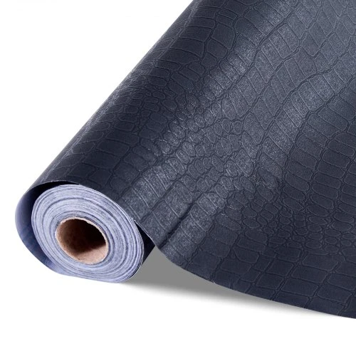 Koduva VEVOR nuplyštami ir priklijuojami tapetai, 40 cm x 10 m, juodi, įskilusios tekstūros