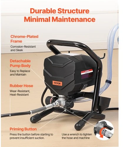 Koduva VEVOR oro beorio dažų purkštuvas, 650 W, 3000 psi, RP8623S