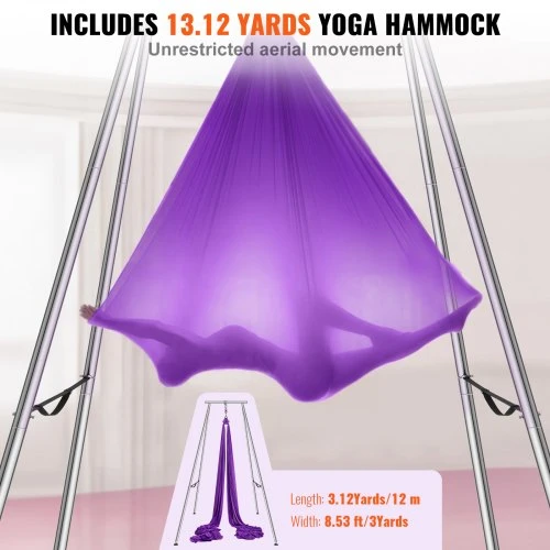 VEVOR Oro jogos rėmas ir jogos hamakas, 9,67 ft, violetinis