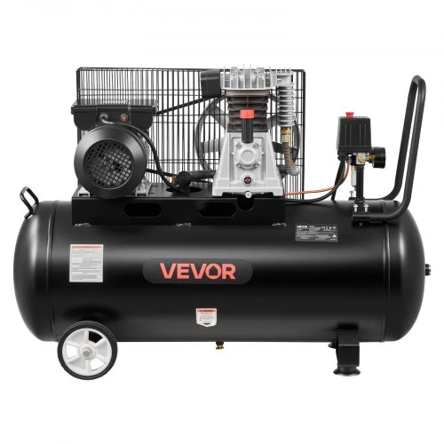 Koduva VEVOR oro kompresorius 100 l, 3 kW, su diržine pavara, ant ratukų