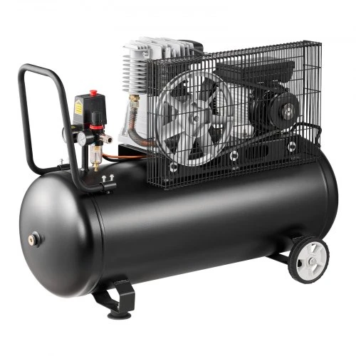 Koduva VEVOR oro kompresorius 100 l, 3 kW, su diržine pavara, ant ratukų