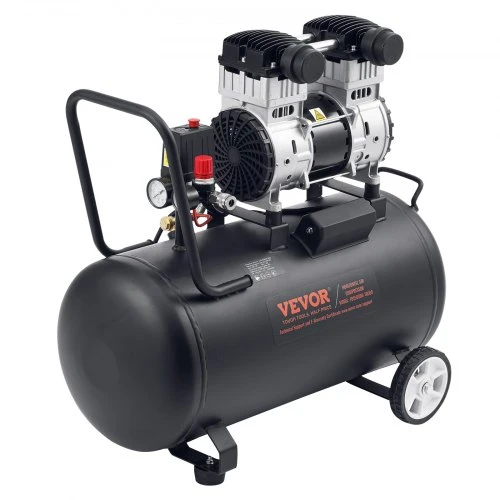 Koduva VEVOR oro kompresorius, 60 l plieno bakas, 2HP, 5.3 CFM@90 PSI, be alyvos, 125 PSI, 78 dB