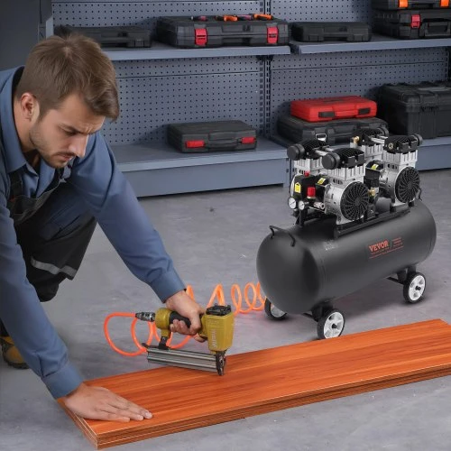 Koduva VEVOR oro kompresorius, 75 l plieno bakas, 4 HP, 125 PSI, 78 dB, FB1500D0-20C80
