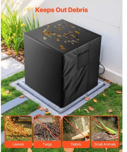 VEVOR Oro kondicionieriaus uždangalas, 863 x 812 x 762 mm, juodas
