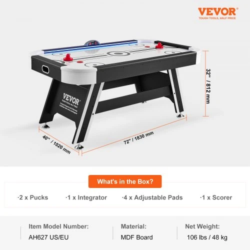 Koduva VEVOR oro ritulio stalas, AH627US/EU, 193 x 110,5 x 16,5 cm
