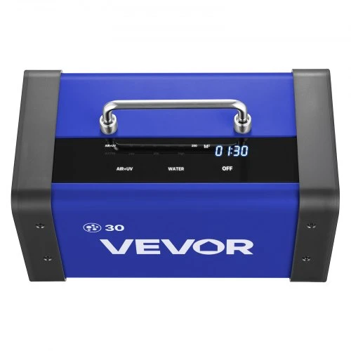 VEVOR Ozono generatorius, 30000 mg/h, komercinis, su 15 s delsa, dviguba žarnos vandens režimu ir LCD jutikliniu ekranu