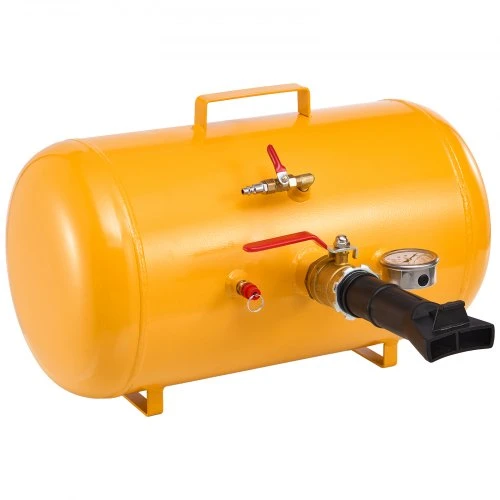 VEVOR Padangų borto sėdynė, 10 Gal / 37,9 L, 87–116 PSI, sunkiasvoris oro pripūtimo įrankis, geltona
