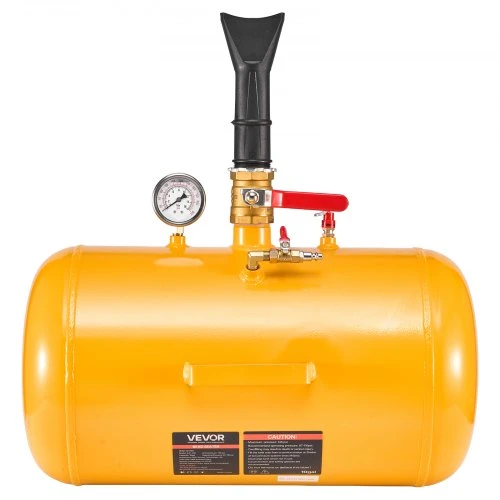 VEVOR Padangų borto sėdynė, 10 Gal / 37,9 L, 87–116 PSI, sunkiasvoris oro pripūtimo įrankis, geltona