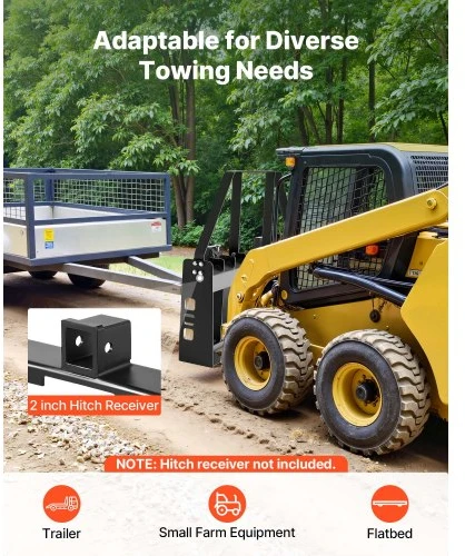 Koduva VEVOR palečių šakių rėmas „Skid Steer“, 1814 kg, 115 cm, 50,8 mm mova