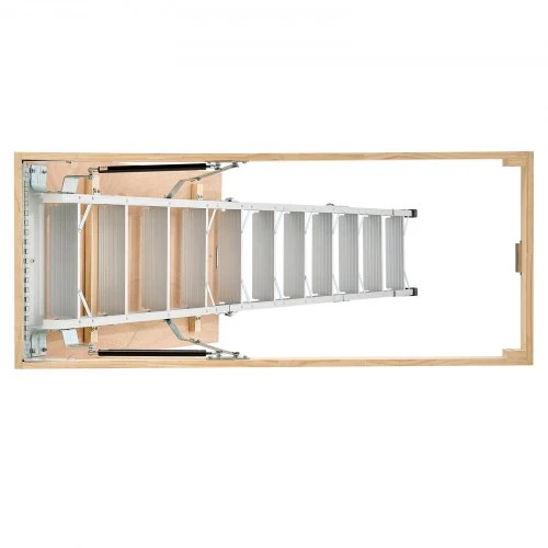 VEVOR Palėpės kopėčios, 375 lbs / 170 kg, reguliuojamas aukštis 9,8–10,3 ft / 3–3,13 m