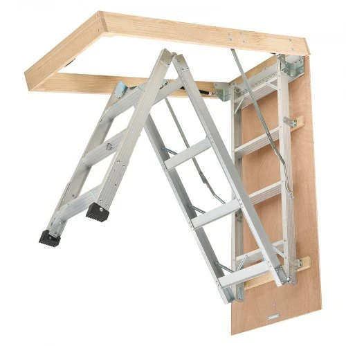 VEVOR Palėpės kopėčios, 375 lbs / 170 kg, reguliuojamas aukštis 9,8–10,3 ft / 3–3,13 m